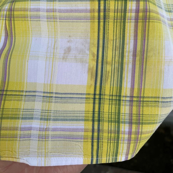 Ted Baker Yellow  plaid “parag” Buttondown, size Ted 3 (Medium) - Picture 3 of 12
